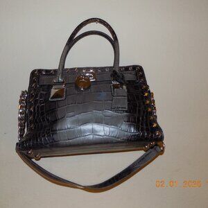 Michael Kors Industrial Look 2 Way, Gray/Silver Bag